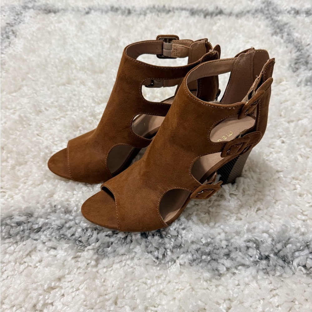Madden Girl Tan Ankle Booties